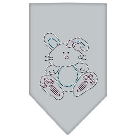 UNCONDITIONAL LOVE Bunny Rhinestone Bandana Grey Small UN849365